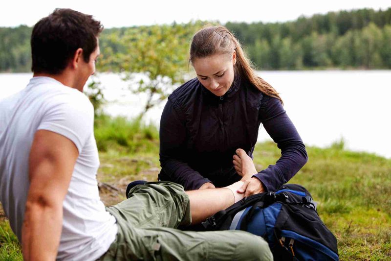 First-aid bandage sprain